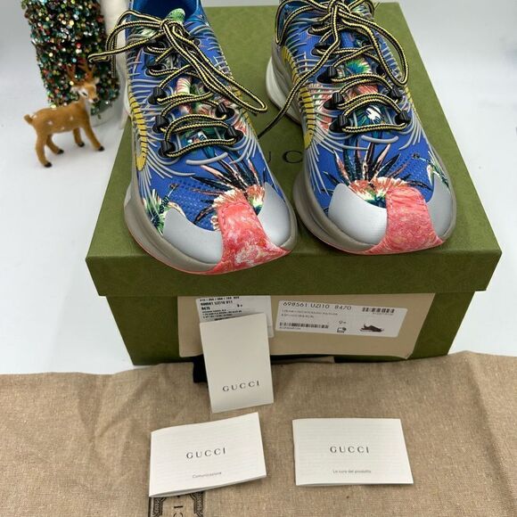 Men’s Gucci floral run sneakers size 9.5 made in Italy - Picture 5 of 8